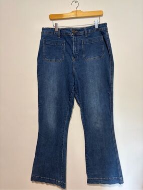One5One Retro Vintage Style Wide Leg Flare Jeans Plus Size 16